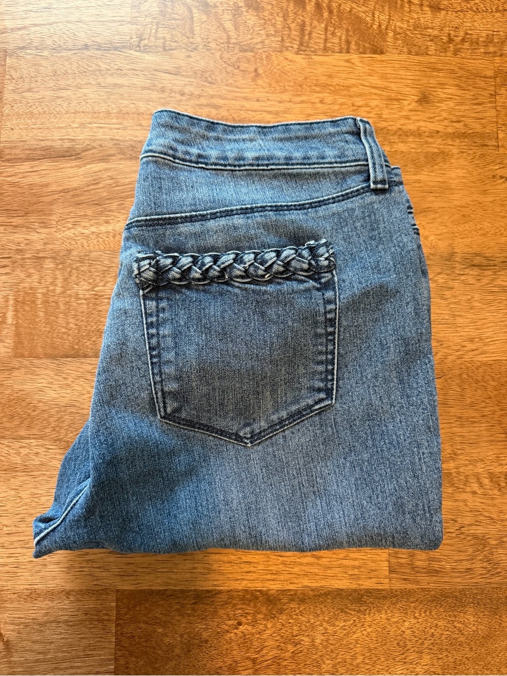 Style & Co. Braided Back Pocket Bootcut Jeans in Medium Blue